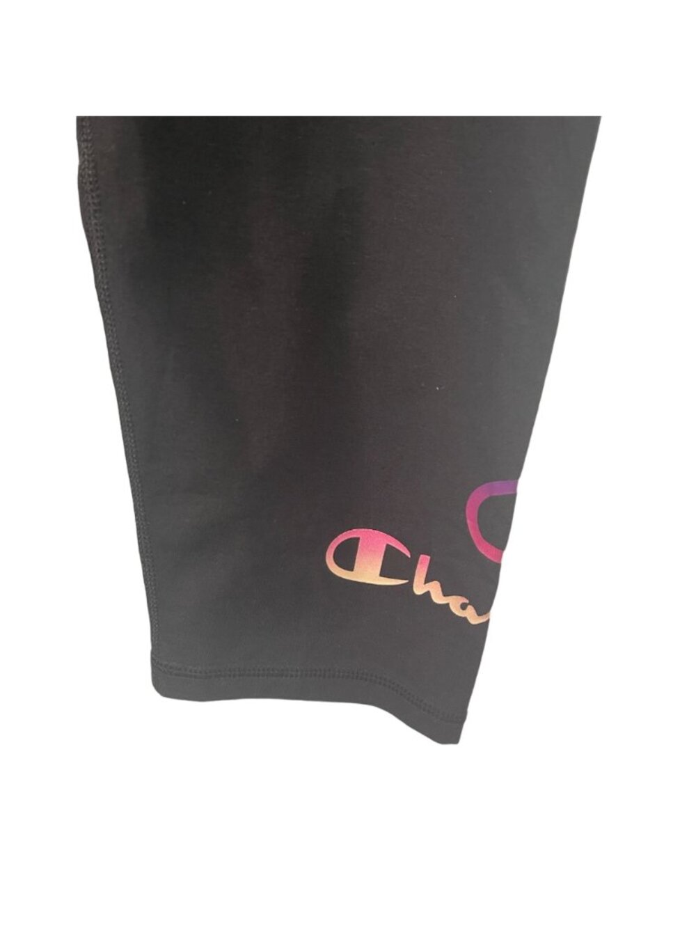 Champion Womens Black Leggings Double Dry Mesh Logo Accents New With Tags - Picture 2 of 8